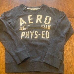 Aeropostale Men's Dark Gray Crewneck Sweater